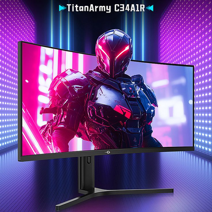 TITAN ARMY 34 inch fish screen WQHD 165_200Hz wide color gamut HDR400 curved rotary lifting computer