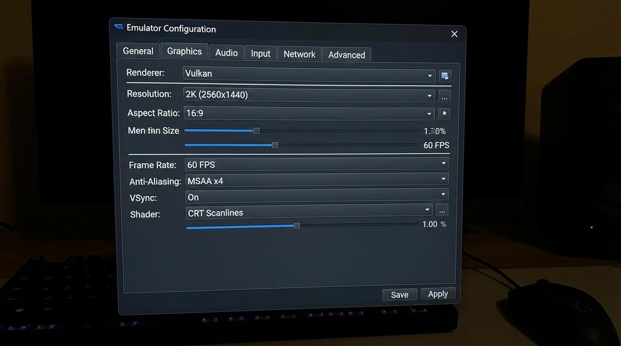 emulator configuration